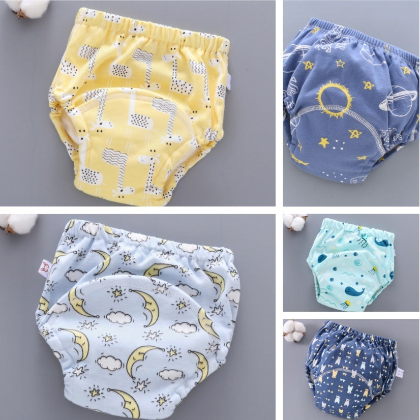 Reusable Baby Training Pants – Soft 6-Layer Washable Cover