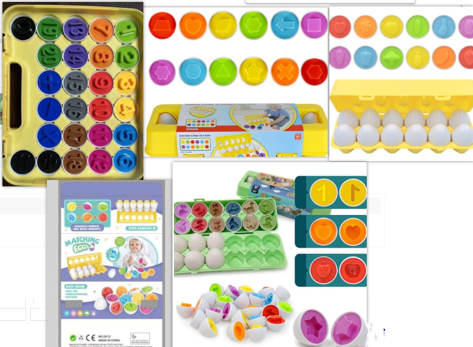 Montessori Egg Shape Sorting Toy – Children's Learning Game