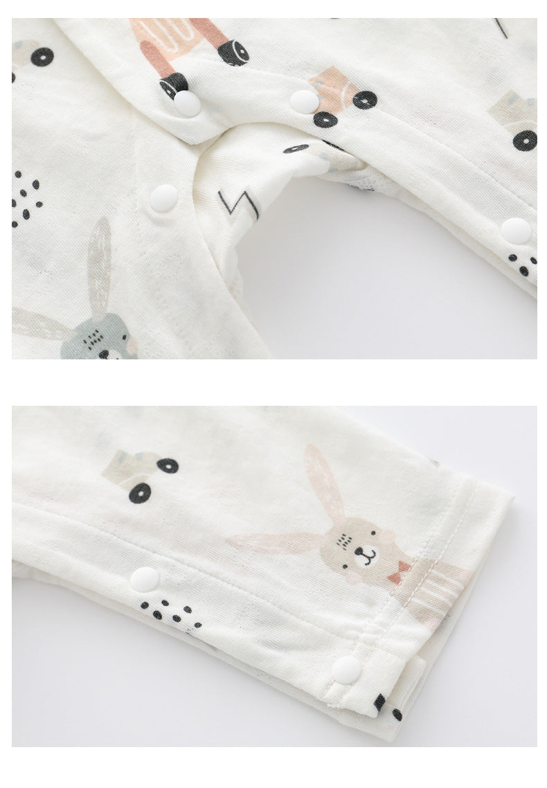 Soft Bamboo Baby Romper – Long Sleeve Unisex Outfit