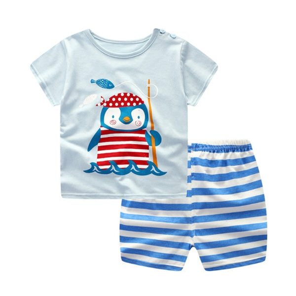 Cartoon Print Baby Outfit