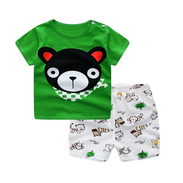 Cartoon Print Baby Outfit