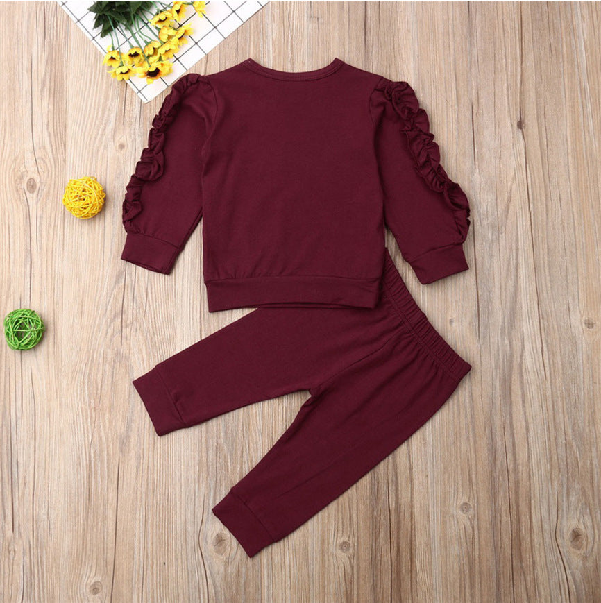 Baby Ruffle Jumper & Pants Set – 2 Piece Outfit