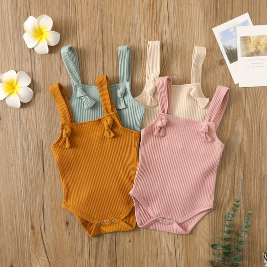 Sleeveless Cotton Baby Romper – Summer Outfit