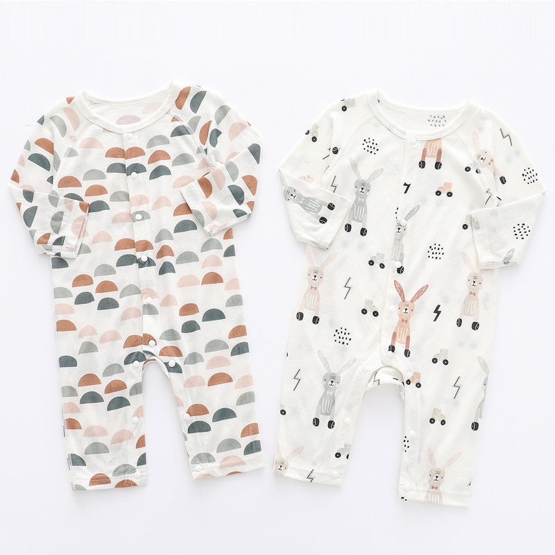 Soft Bamboo Baby Romper – Long Sleeve Unisex Outfit