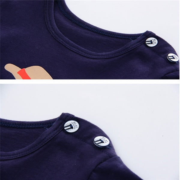 Cartoon Print Baby Outfit