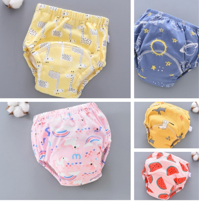 Reusable Baby Training Pants – Soft 6-Layer Washable Cover