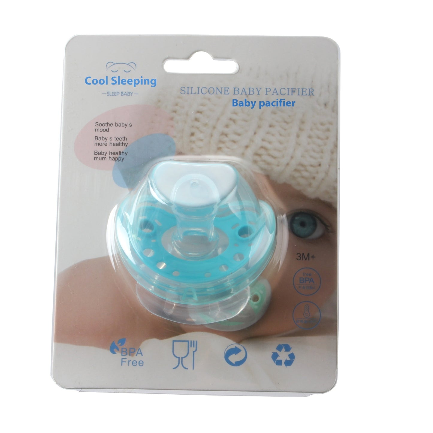 Soft Silicone Baby Pacifier – 2 Colour Comfort Design