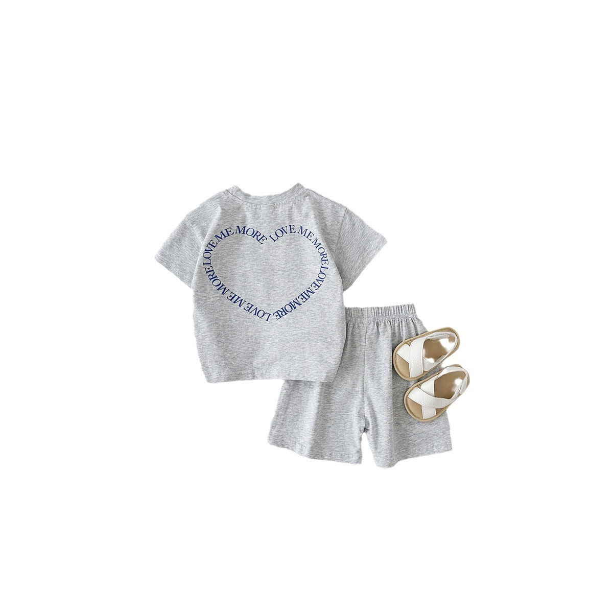 Heart Print Baby Outfit – 2-Piece Set for Girls
