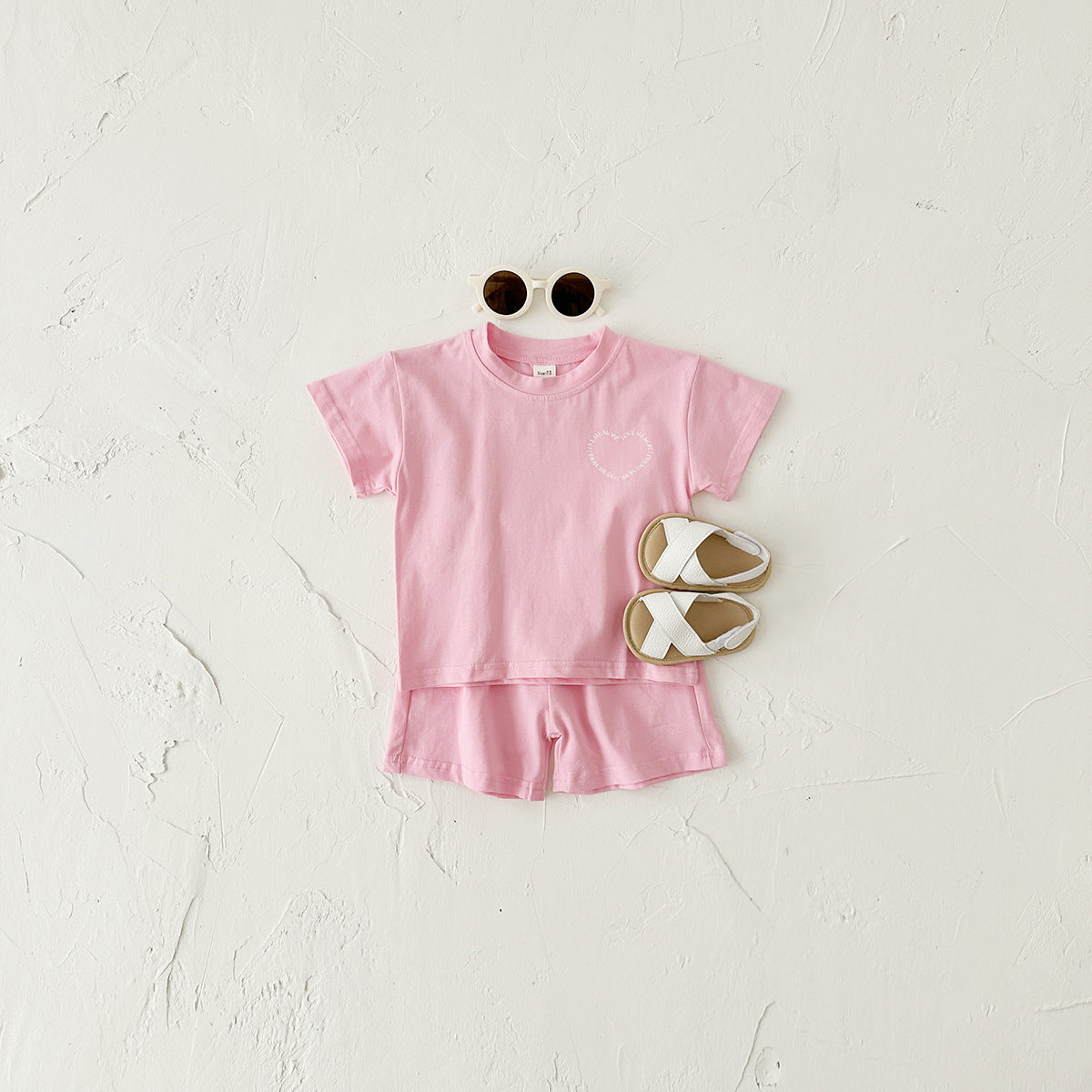 Heart Print Baby Outfit – 2-Piece Set for Girls